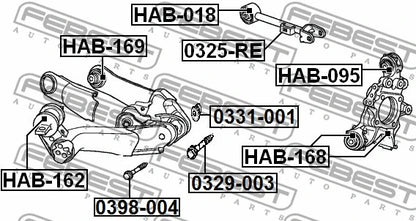 FEBEST 02-06 Acura RSX Fastening Bolt Control Arm 0398-004