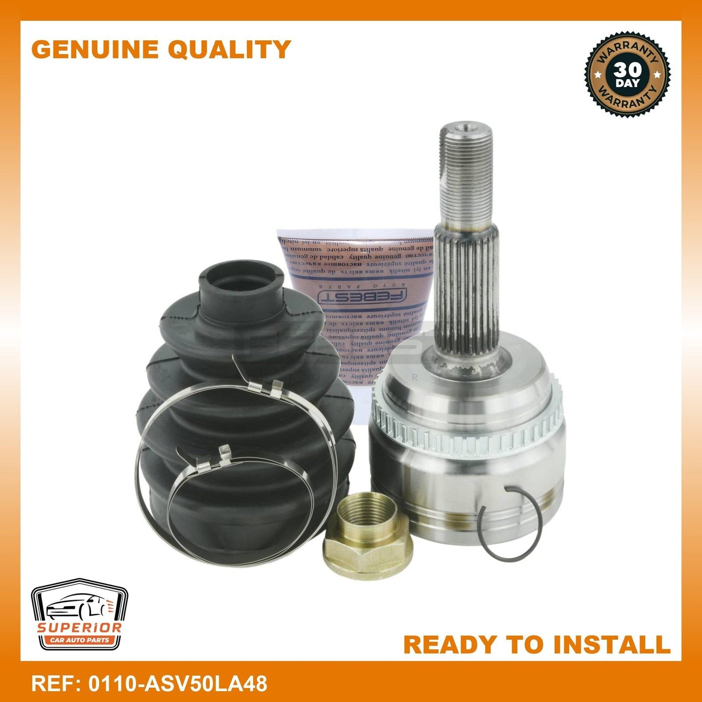 FEBEST 2011-2020 Toyota Camry Outer Cv Joint 0110-ASV50LA48