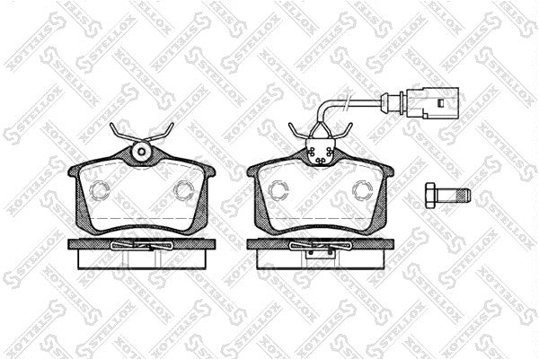 STELLOX 2002-2008 Seat Alhambra Rear Disc Brake Pad Set 1133447