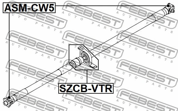 FEBEST SUZUKI DRIVE SHAFT BEARING - SZCB-VTR