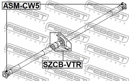 FEBEST SUZUKI DRIVE SHAFT BEARING - SZCB-VTR