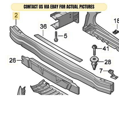 2010-2012 AUDI A4 FRONT BUMPER SIDE REINFORCEMENT USED OEM 8K0807113D