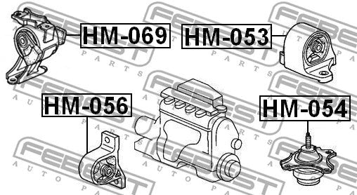 FEBEST 2001-2005 Honda Civic Right Engine Mount (Hydro) CVT HM-069