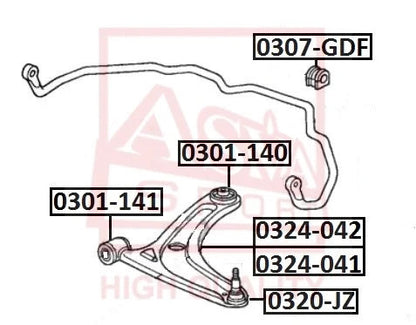 Febest 07-08 Honda Fit Ball Joint Front Lower Arm 0320-JZ