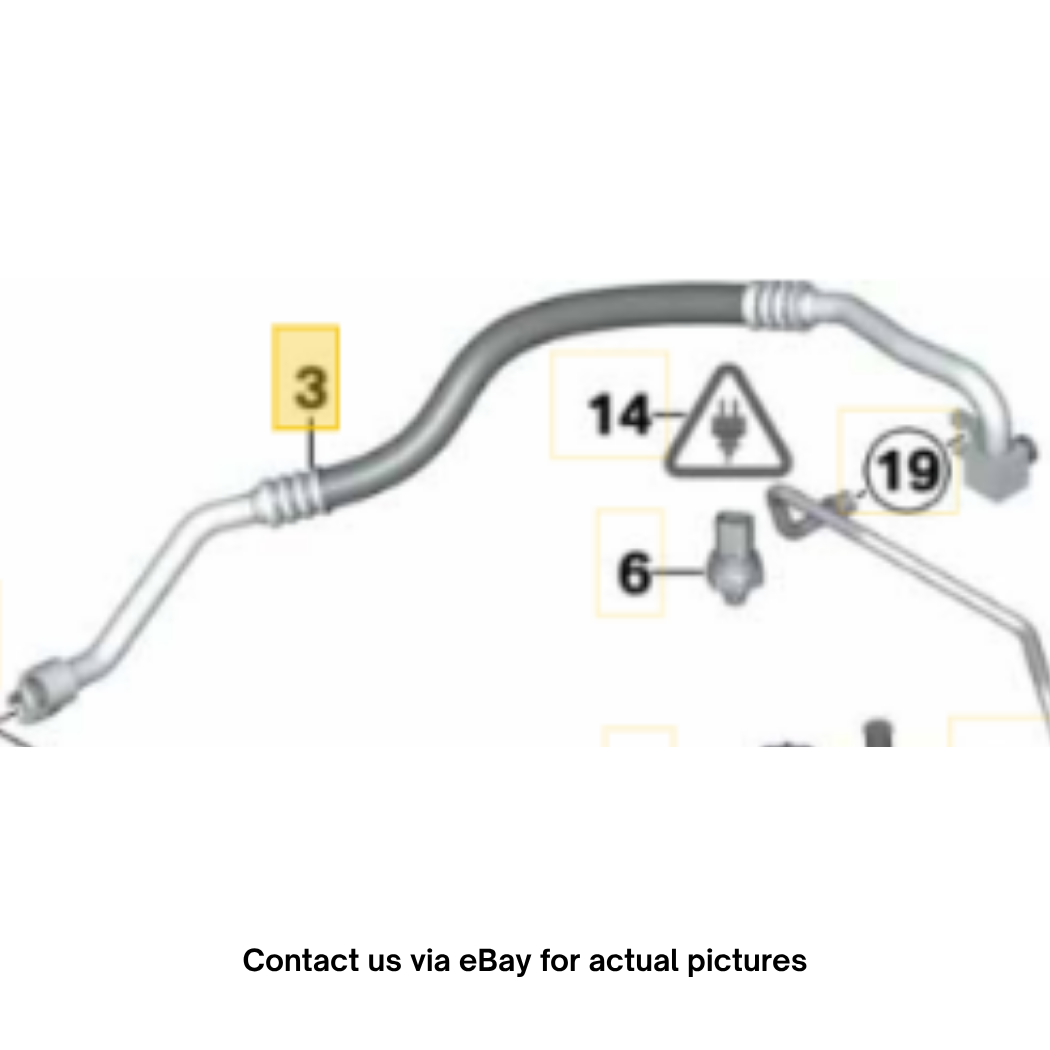 2007–2015 Mini Cooper A/C Suction Hose Evap-Compressor OEM 64539281037