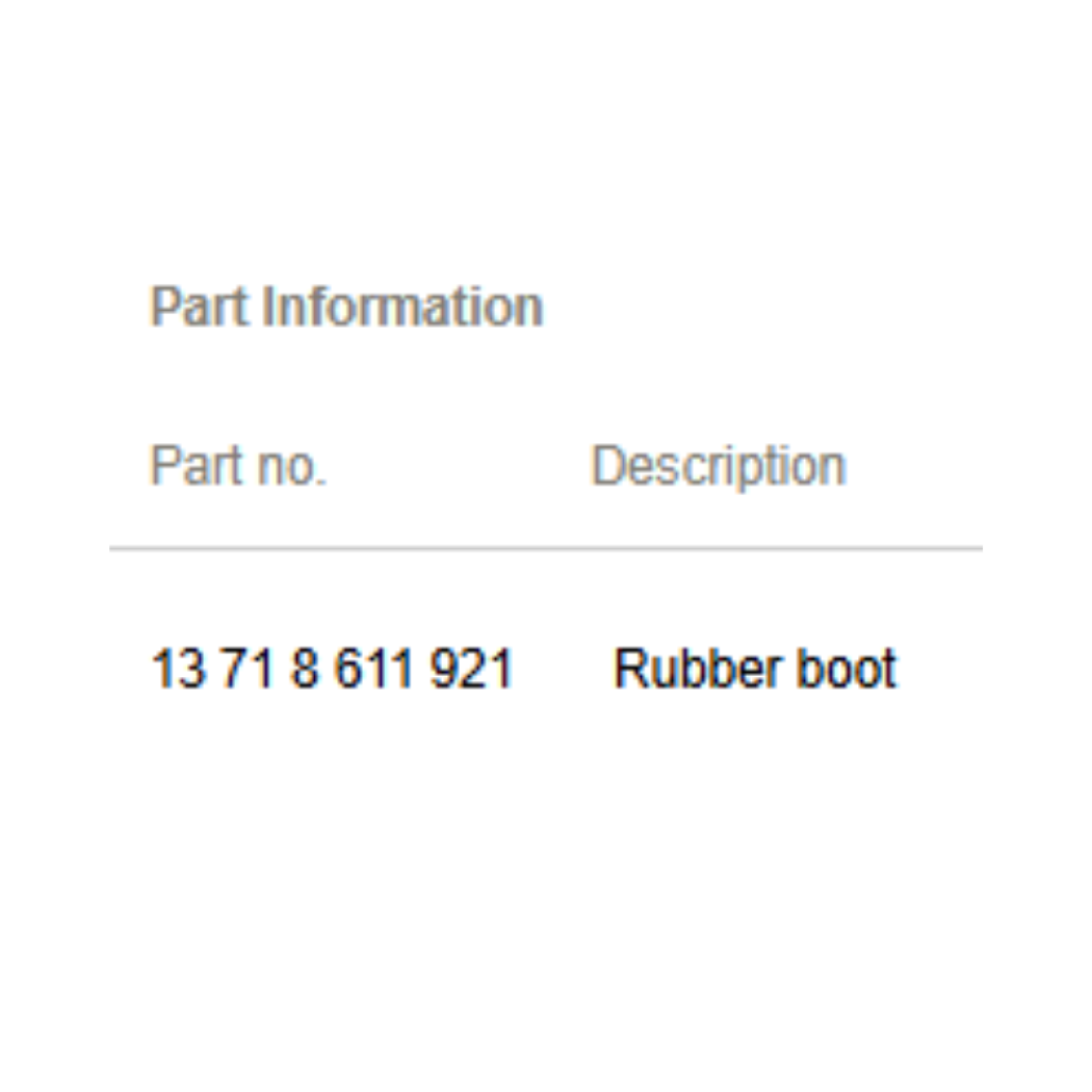 2012 Mini Cooper Intake Rubber Boot Used OEM 13718611921