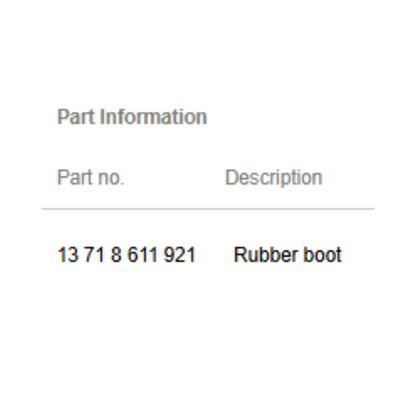 2012 Mini Cooper Intake Rubber Boot Used OEM 13718611921