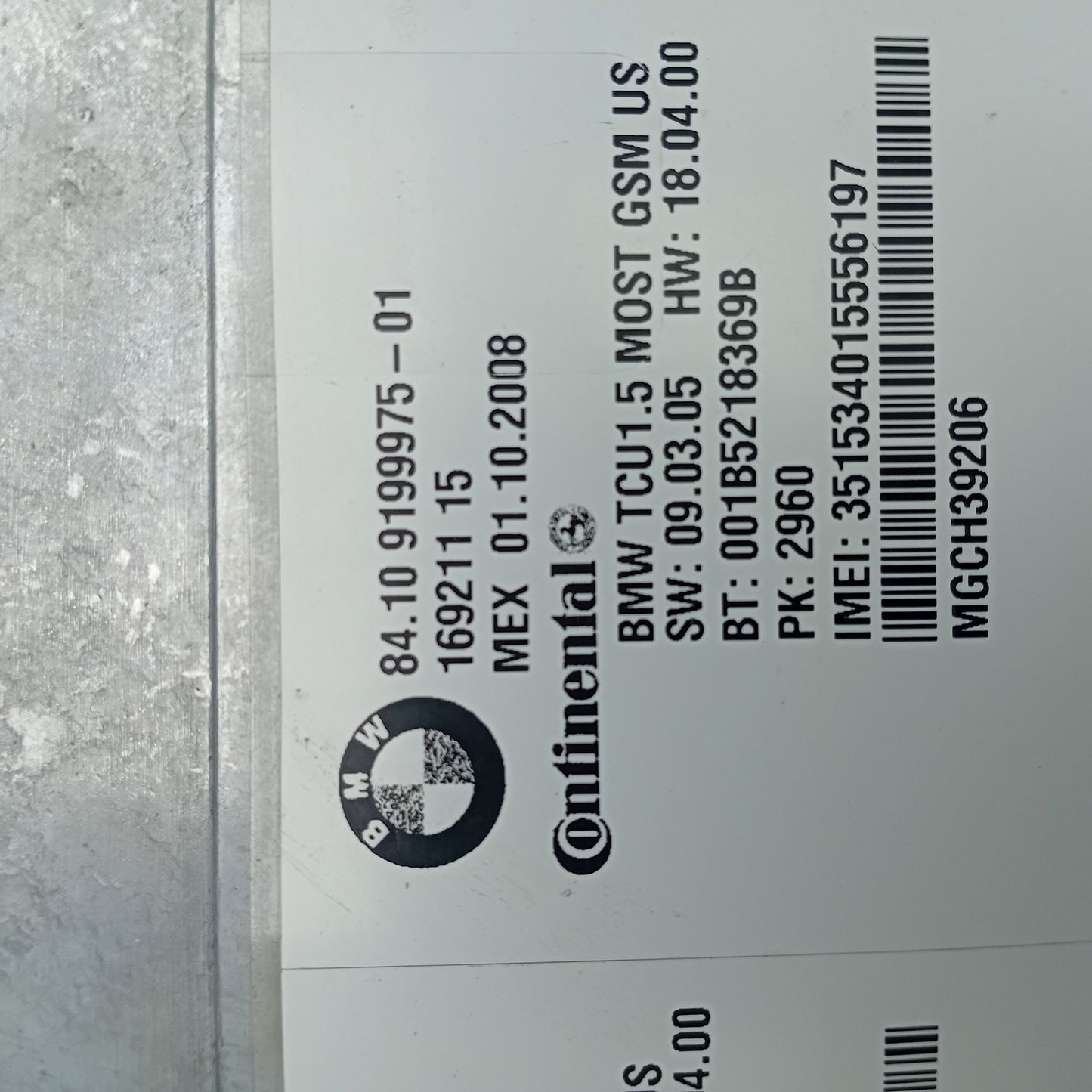 2006-2013 BMW X5 Bluetooth Telematics Control Module TCU 9199975