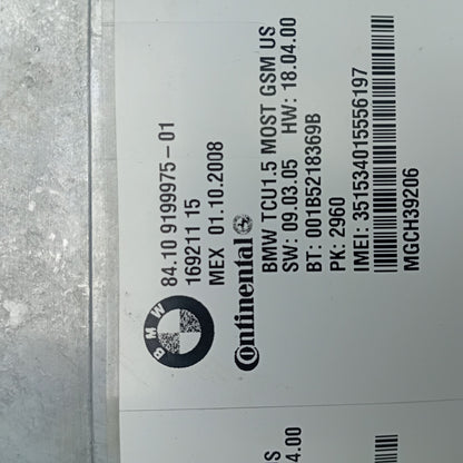 2006-2013 BMW X5 Bluetooth Telematics Control Module TCU 9199975