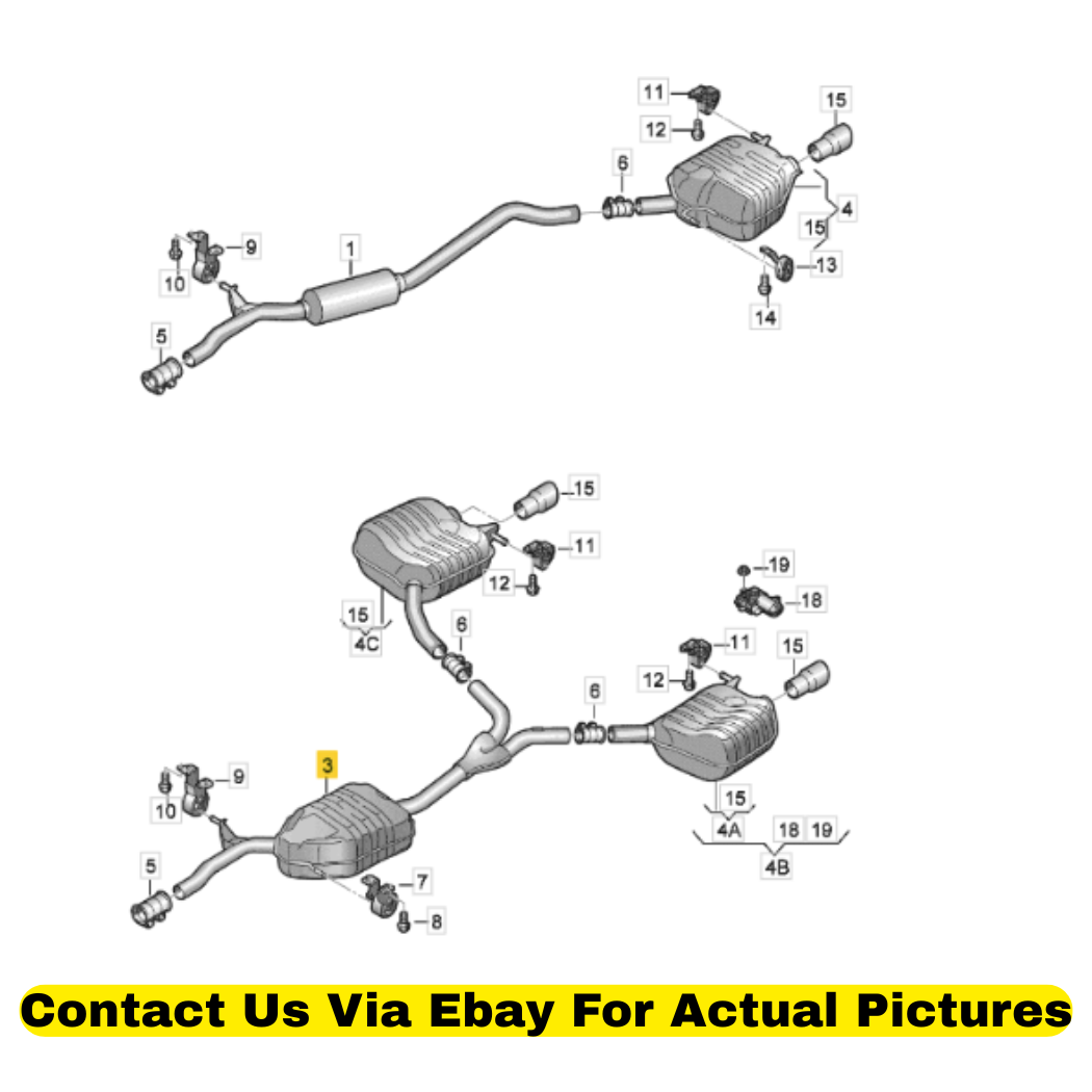 2013 Audi Q5 Rear Exhaust Muffler Used OEM 8R0253409AA