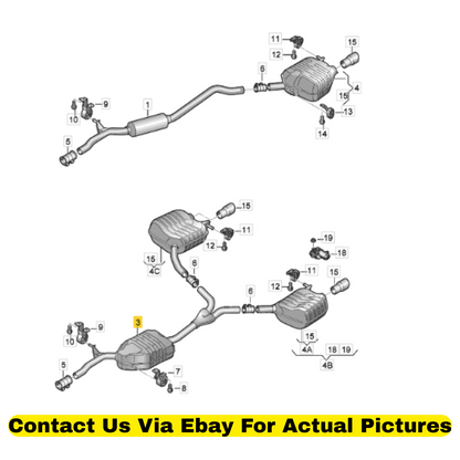 2013 Audi Q5 Rear Exhaust Muffler Used OEM 8R0253409AA