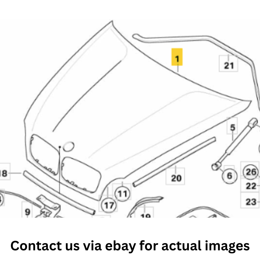 2012 BMW X6 Hood Bonnet Panel Used OEM 41617486754