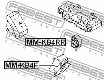 FEBEST 2006-2015 Mitsubishi Montero Sport Front Engine Mount AT/MT MM-KB4F