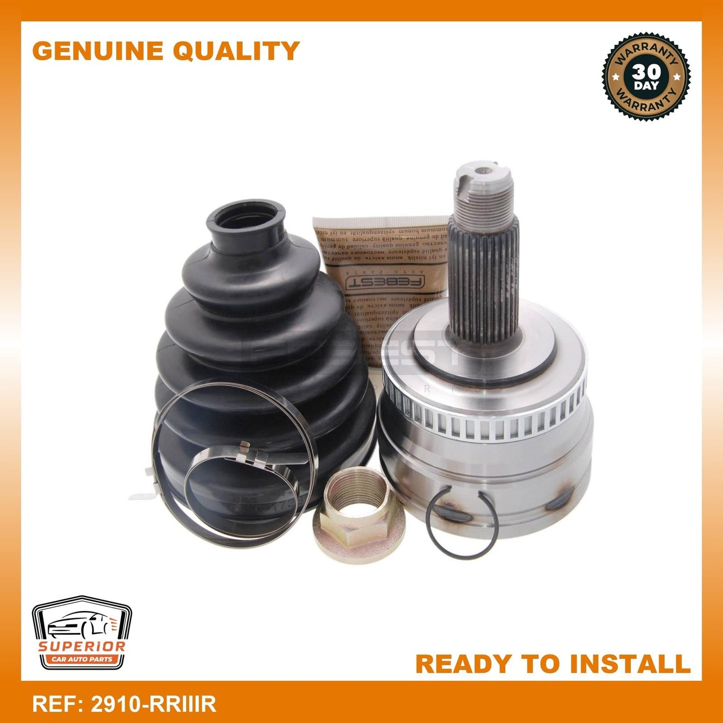Febest 2002-2012 Land Rover Range Rover Outer CV Joint Rear 2910-RRIIIR