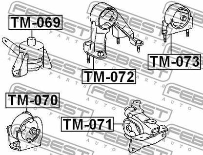 FEBEST 2001-2006 Toyota Matrix Rear Engine Mount TM-073