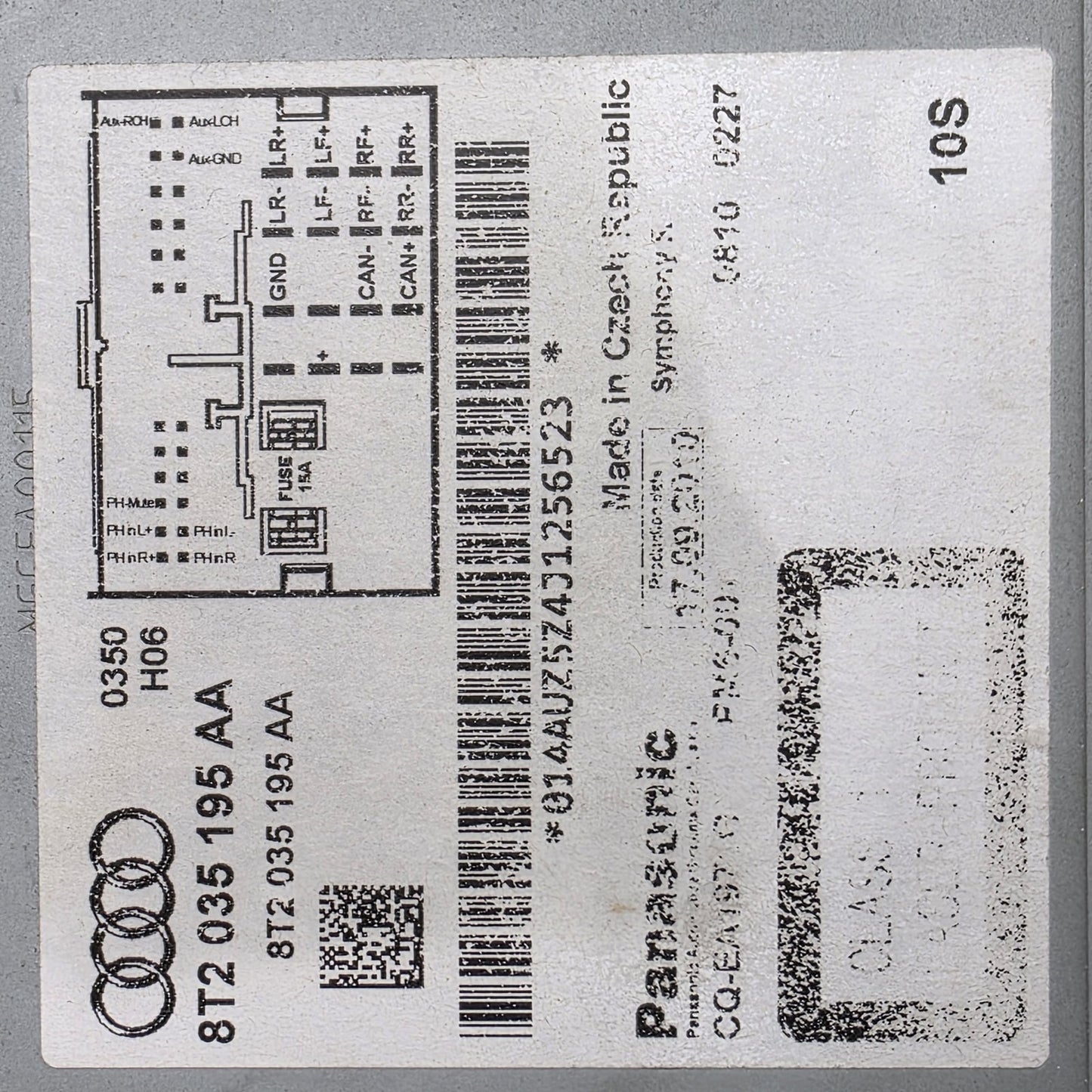 2008-2015 Audi A5 Symphony Radio CD Player MP3 SD Card Reader 8T2035195AA