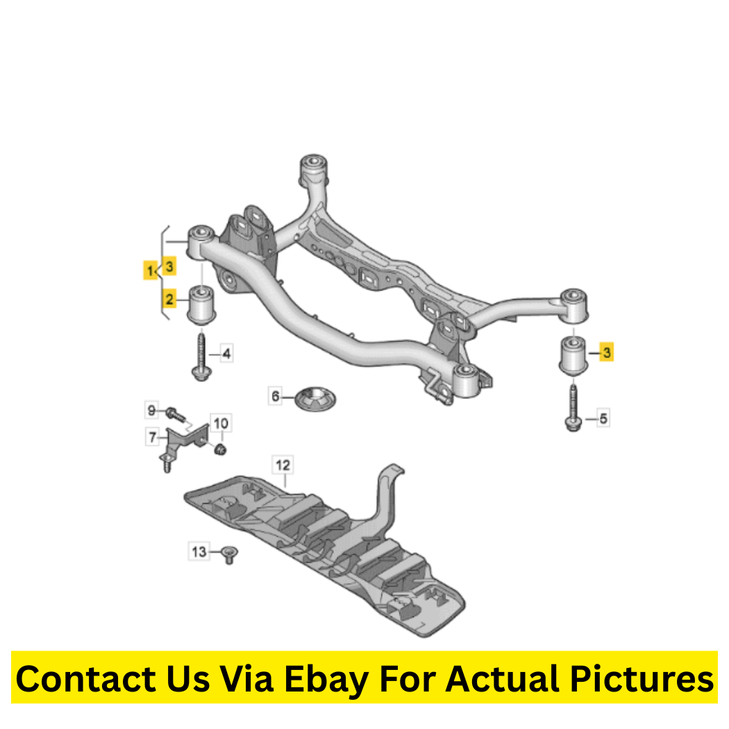 2012 Volkswagen CC Rear Support Frame Used OEM 3C0505235AC