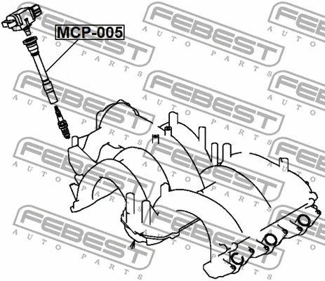 Febest MITSUBISHI 1832A019 Ignition Coil Tip MCP-005