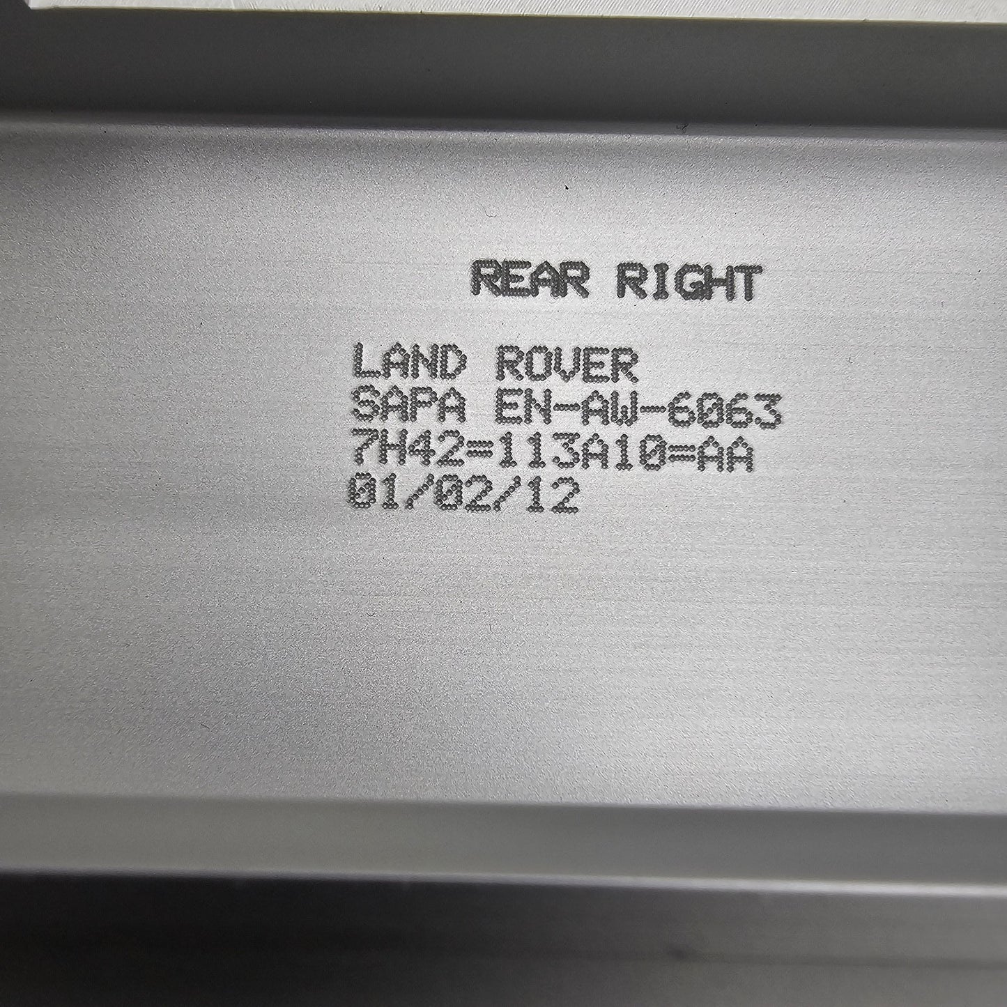 2007-2012 Land Rover Range Rover Rear Left Side Scuff Sill Plate 7H42113A10AA