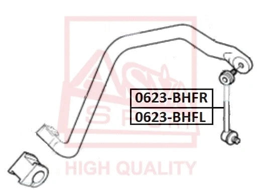 Febest 1998-2000 Isuzu Amigo Front Left Stabilizer Link 0623-BHFL