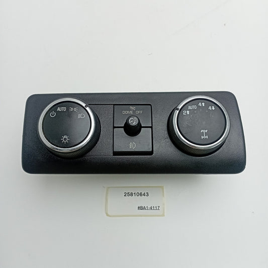 2007-2014 Chevrolet Silverado Headlamp Switch Trim Plate 25810643
