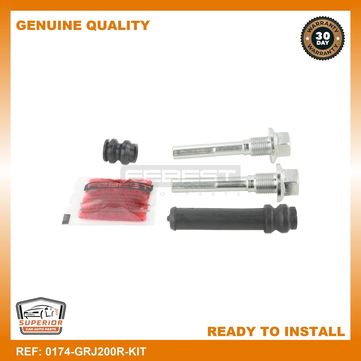 FEBEST TOYOTA Rear Caliper Slide Pin Kit 0174-GRJ200R-KIT