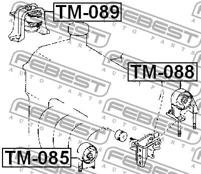 FEBEST 2004-2005 Toyota Echo Right Engine Mount (Hydro) TM-089