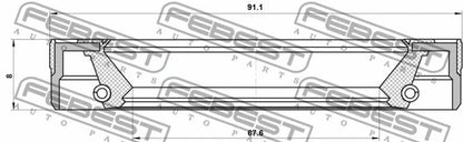 FEBEST 2008-2015 Mitsubishi L200 Oil Seal Front Hub 95LES-69910813X