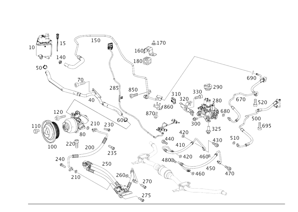 Mercedes-Benz Oil Reservoir 1663200114