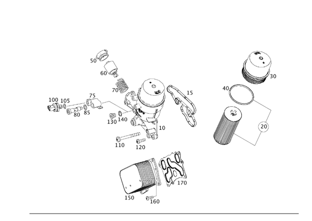 ORIGINAL Cover, Oil Filter-sl R231 2781800438