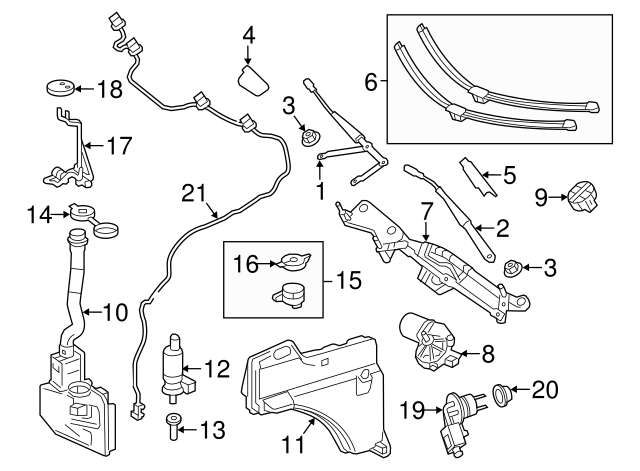 ORIGINAL Washer,windshield-c W205 19987301