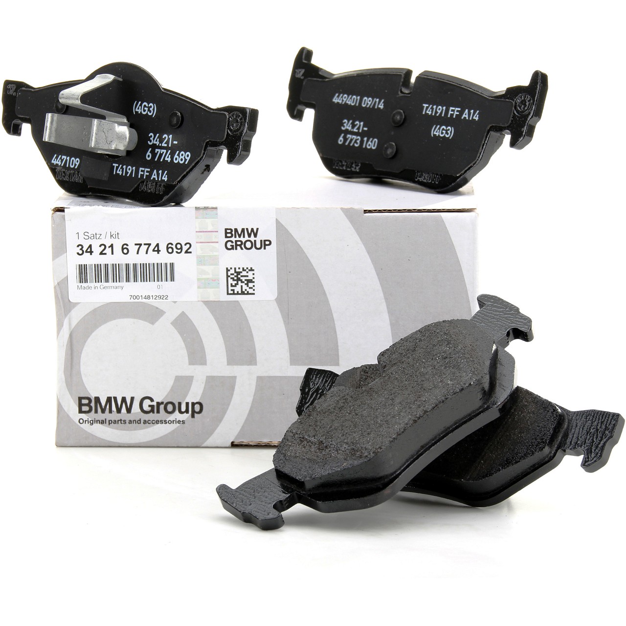 ORIGINAL Brake Pad RR E90/X1 4/6-Cyl 607217 34 21 6 774 692